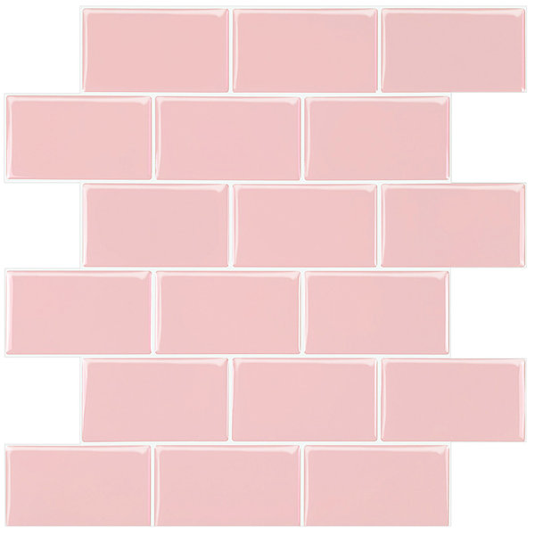 clevermosaics 12'' W x 12'' L Vinyl Peel and Stick Subway Tile Wayfair